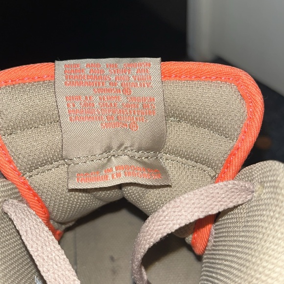 Nike AF1 Cream and Neon Orange Uptown’s Suede - Picture 7 of 7